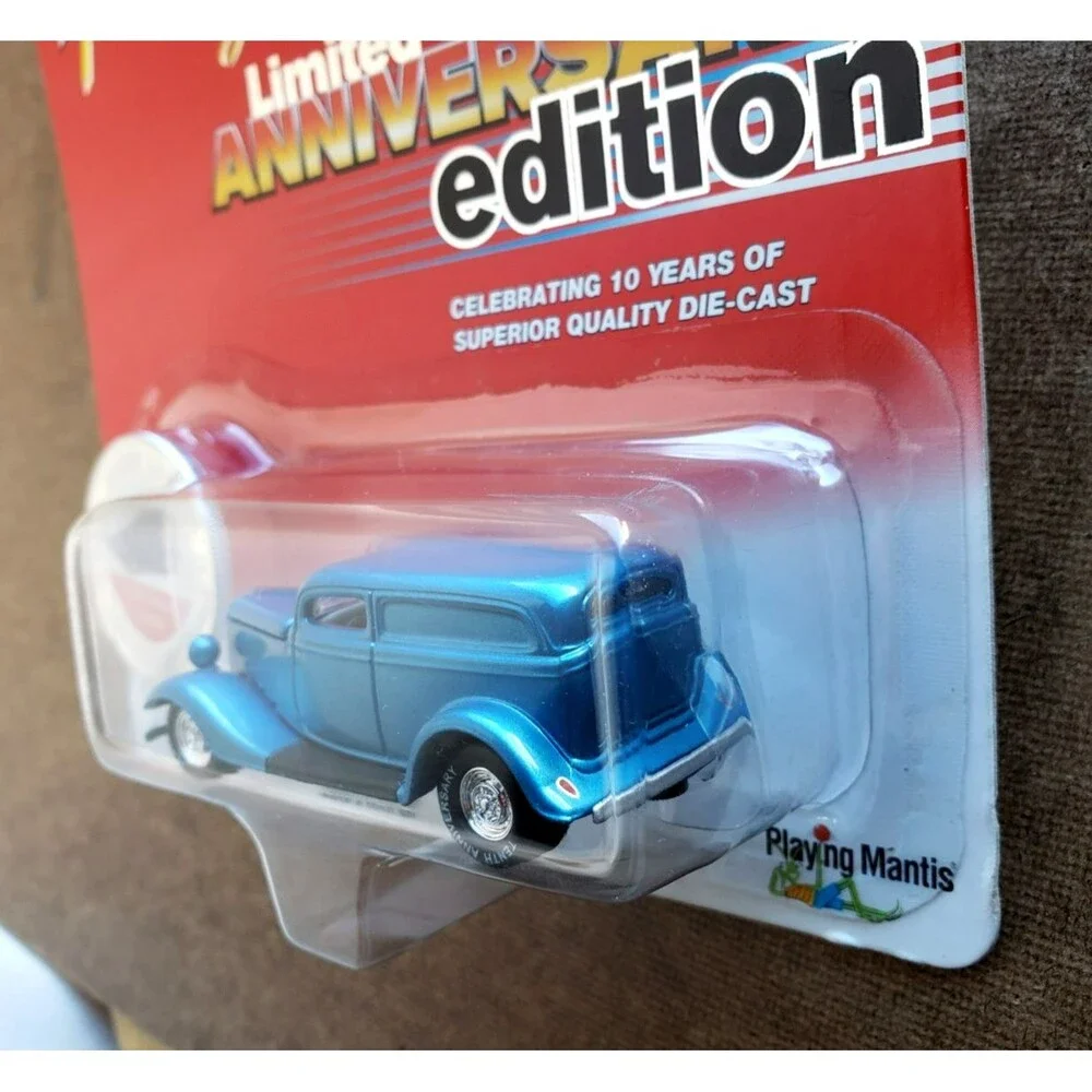 2004 Johnny Lightning '33 FORD DELIVERY Blue 10 YEARS LIMITED EDITION REAL RIDER